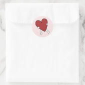 Valentijnsdag Heart Ronde Sticker (Tas)
