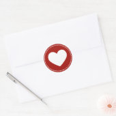 Valentijnsdag Heart Ronde Sticker (Envelop)