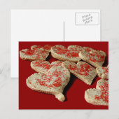Valentijnsdag Heart Shaped Cookie Briefkaart (Voorkant / Achterkant)