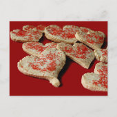 Valentijnsdag Heart Shaped Cookie Briefkaart (Voorkant)