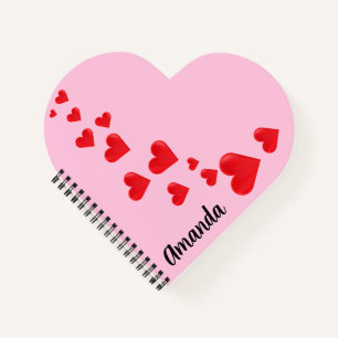 Valentijnsdag Heart Shaped Notitieboek
