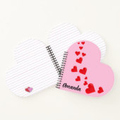 Valentijnsdag Heart Shaped Notitieboek (Binnen)