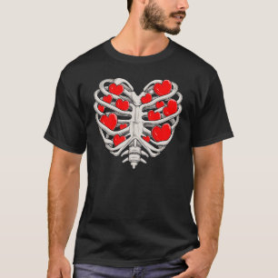 Valentijnsdag Heart Shaped Ribcage Little Red Hea T-shirt