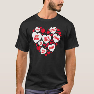 Valentijnsdag Heart Snoep leraar en student Sch T-shirt