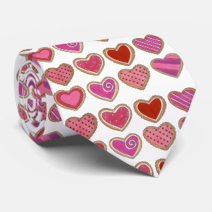 Valentijnsdag Heart Sugar Cookies Valentijn Stropd Stropdas