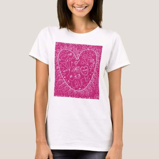 Valentijnsdag Heart T-shirt (Voorkant)