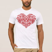 Valentijnsdag Heart T-shirt (Voorkant)