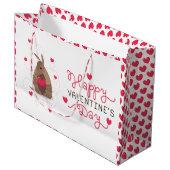 Valentijnsdag Heart Texas Armadillo Groot Cadeauzakje (Voorkant Gekanteld)