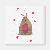 Valentijnsdag Heart Texas Armadillo Magneet (Voorkant)