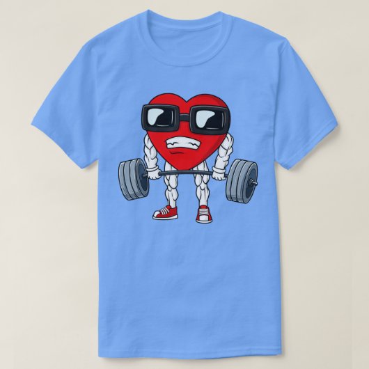 Valentijnsdag Heart Weightlift Funny Deadlift T-shirt (Design voorkant)