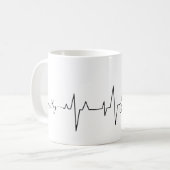 Valentijnsdag Heartbeat Cute German Shepherd Cof Koffiemok (Voorkant links)