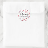 Valentijnsdag Hearts Aangepaste naam Favor Sticker (Tas)
