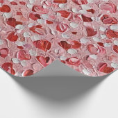 Valentijnsdag Hearts Art Print Wrapping Paper Cadeaupapier (Hoek)