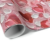 Valentijnsdag Hearts Art Print Wrapping Paper Cadeaupapier (Rol Hoek)