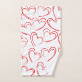 Valentijnsdag Hearts Bad Handdoek (Handdoek)