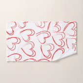 Valentijnsdag Hearts Bad Handdoek (Handdoek)