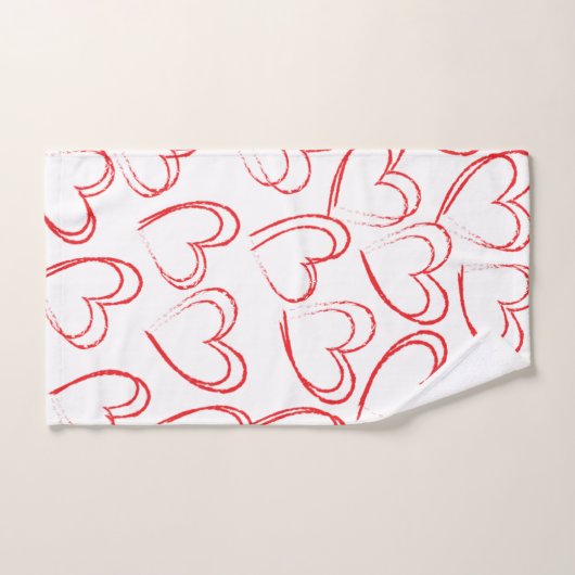 Valentijnsdag Hearts Bad Handdoek (Handdoek)