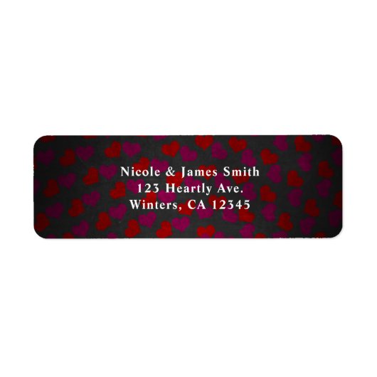 Valentijnsdag Hearts Birthday Party Invitation Etiket (Voorkant)