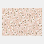 Valentijnsdag Hearts Botanische Bloemen Plaid Inpakpapier Vel (Voorkant 3)