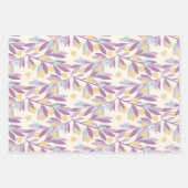 Valentijnsdag Hearts Branches Flowers Love Pastel Inpakpapier Vel (Voorkant 2)