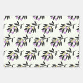 Valentijnsdag Hearts Branches Flowers Love Pastel Inpakpapier Vel (Voorkant)