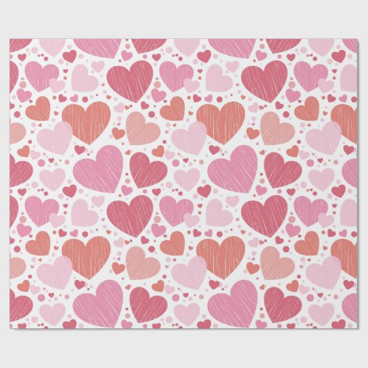 Valentijnsdag Hearts Cadeaupapier (Vlak)