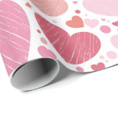 Valentijnsdag Hearts Cadeaupapier (Rol Hoek)