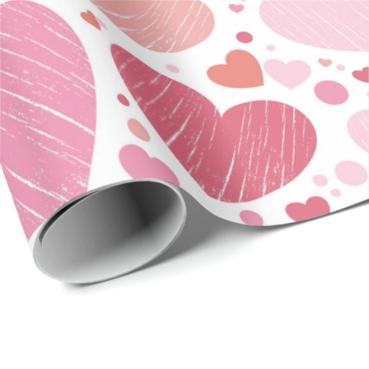 Valentijnsdag Hearts Cadeaupapier (Rol Hoek)