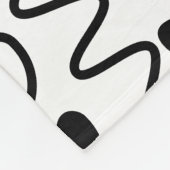 Valentijnsdag Hearts Chevron Black White Pattern Fleece Deken (Hoek)