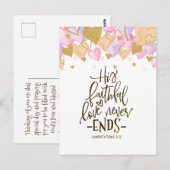 Valentijnsdag Hearts en Flowers Bijbelversie Briefkaart (Voorkant / Achterkant)