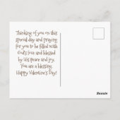 Valentijnsdag Hearts en Flowers Bijbelversie Briefkaart (Achterkant)