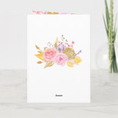 Valentijnsdag Hearts en Flowers Bijbelversie Feestdagen Kaart (Achterkant)