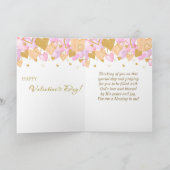 Valentijnsdag Hearts en Flowers Bijbelversie Feestdagen Kaart (Binnen)