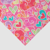 Valentijnsdag Hearts en Flowers Tissuepapier (Detail)