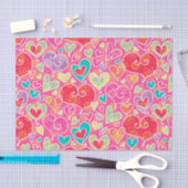 Valentijnsdag Hearts en Flowers Tissuepapier (Craft)