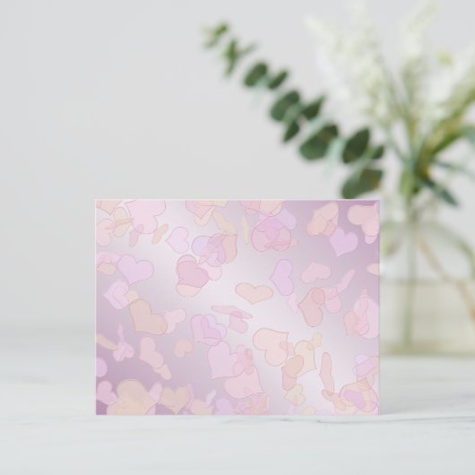 Valentijnsdag. Hearts. Feestdagenkaart (Staand voorkant)