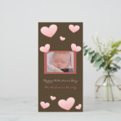 Valentijnsdag Hearts-fotokaart Feestdagenkaart (Staand voorkant)