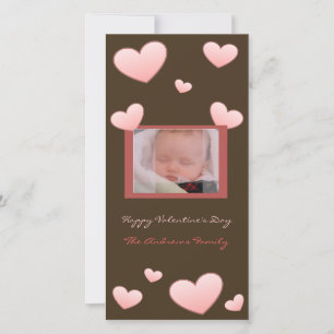 Valentijnsdag Hearts-fotokaart Feestdagenkaart