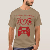 Valentijnsdag Hearts Gaming, Football T-shirt (Voorkant)