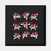 Valentijnsdag Hearts Karate Martial Arts Boys Gir Magneet (Voorkant)