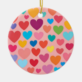 Valentijnsdag Hearts Keramisch Ornament