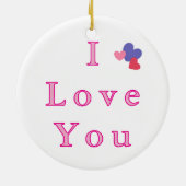 Valentijnsdag Hearts Keramisch Ornament (Achterkant)