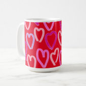 Valentijnsdag Hearts Koffiemok (Voorkant links)