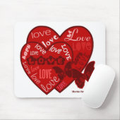Valentijnsdag Hearts & Love Mousepad (2) Muismat (Met muis)
