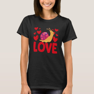 Valentijnsdag Hearts Love Slak Animal Women 1 T-shirt