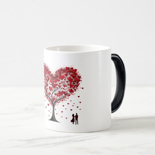 Valentijnsdag Hearts Magische Mok (Voorkant rechts)