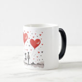 Valentijnsdag Hearts Magische Mok (Voorkant rechts)