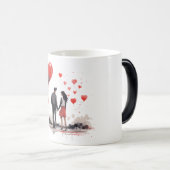 Valentijnsdag Hearts Magische Mok (Voorkant rechts)