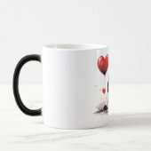Valentijnsdag Hearts Magische Mok (Links)
