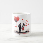 Valentijnsdag Hearts Magische Mok (Center)